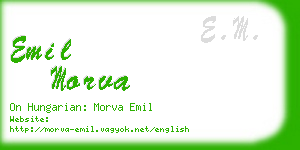 emil morva business card